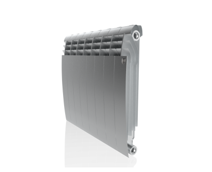 Радиатор биметаллический Royal Thermo Biliner 500 - 8 секций, SILVER SATIN (серый)