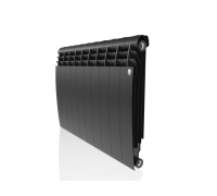 Радиатор биметаллический Royal Thermo Biliner 500 - 10 секций, NOIR SABLE (чёрный)