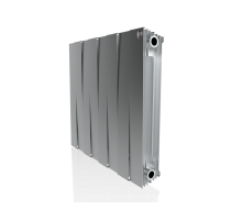 Радиатор биметаллический Royal Thermo Pianoforte 500 - 8 секций, SILVER SATIN (серый)