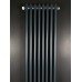 Вертикальный радиатор отопления Solira 2180/8 секций с нижним подключением 69 ТВВ, цвет серый RAL 7016 матовый